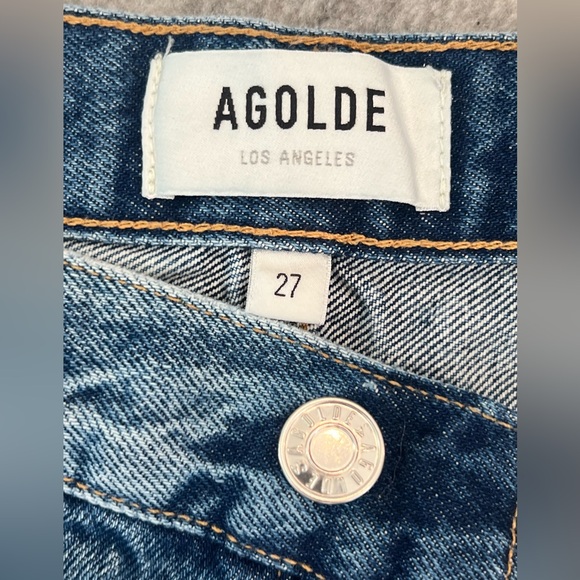 Agolde Blue Jean Shorts - Picture 3 of 12